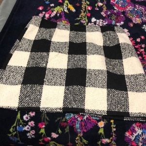 Black & white checkered skirt